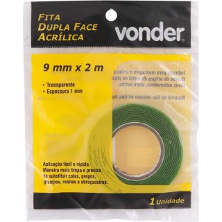 FITA DUPLA FACE ACRILICA 09MMX02M VONDER